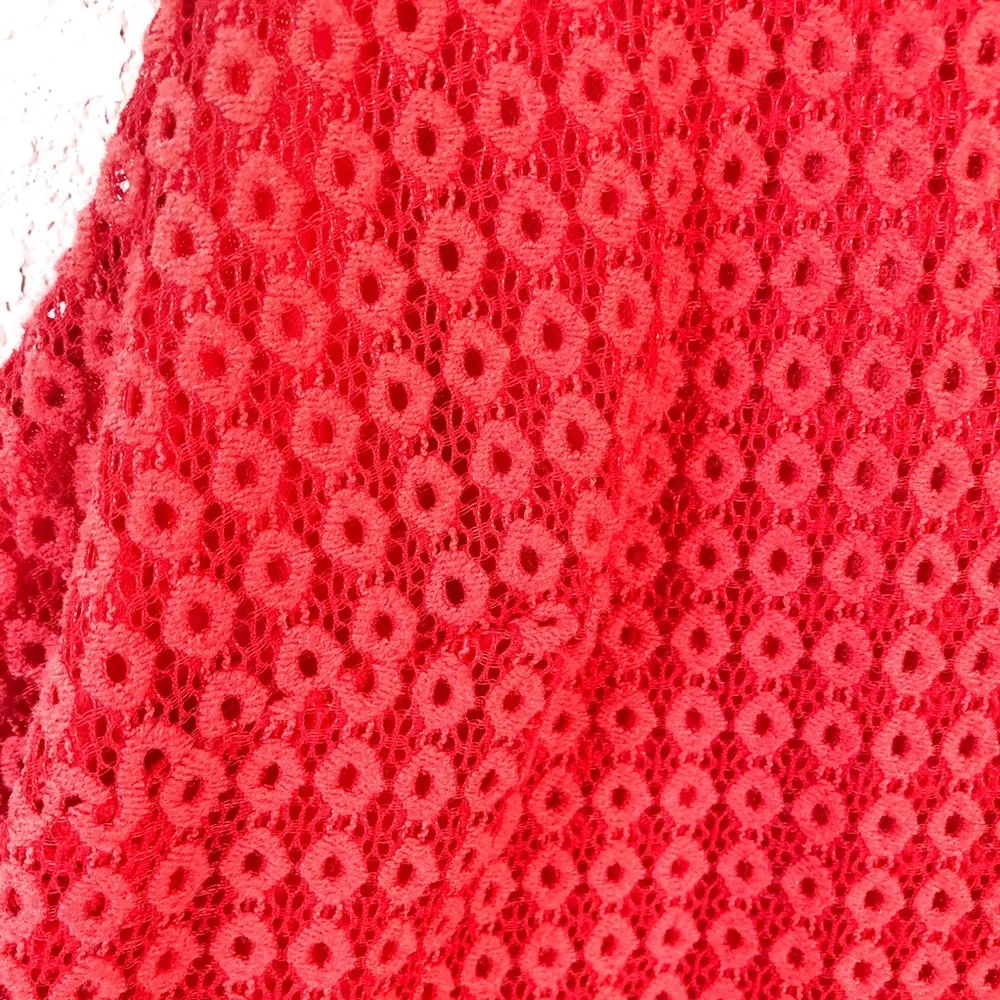Apt. 9 Coral Eyelet Sleeveless Dress w/ Pockets - Picture 3 of 7